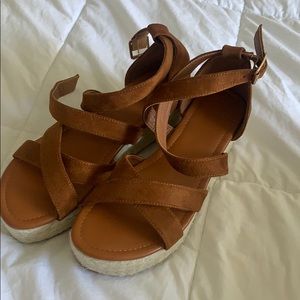 Strapped platform sandals